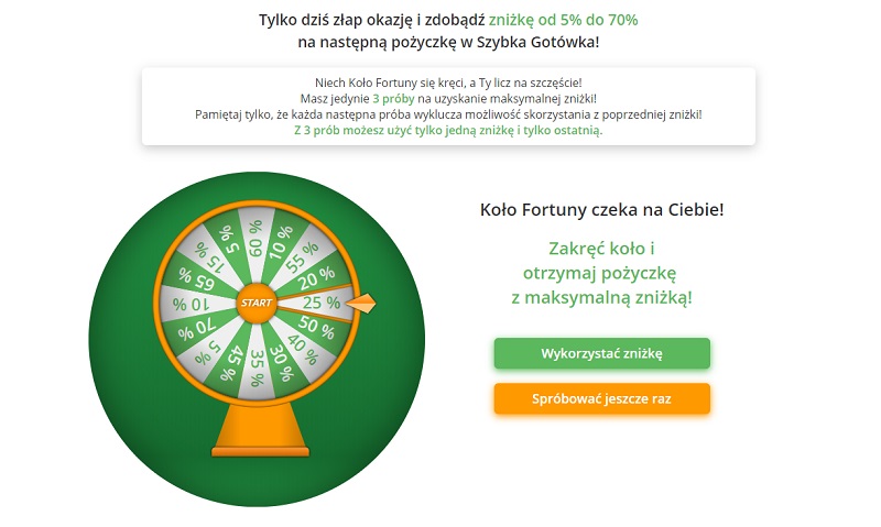 Koło Fortuny Szybka Gotówka